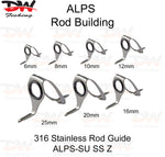Load image into Gallery viewer, ALPS SU heavy conventional stand up rod guide SUSS-Z 316 Stainless Steel Guide with Zirconium insert ring group 
