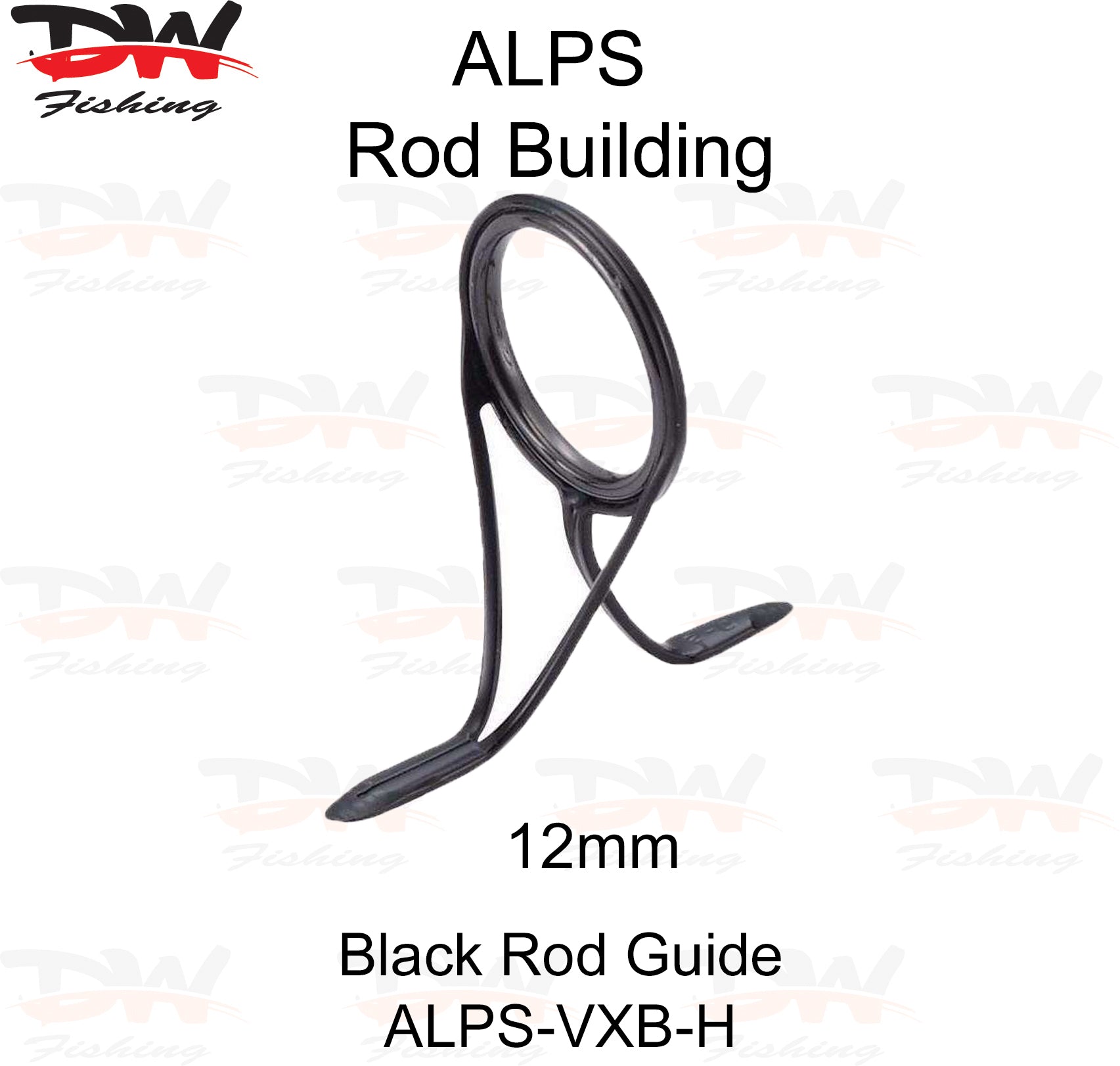 ALPS VX  premium 316 stainless steel black frame guide with Hard aluminium Oxide insert ring size 12mm VXB-H