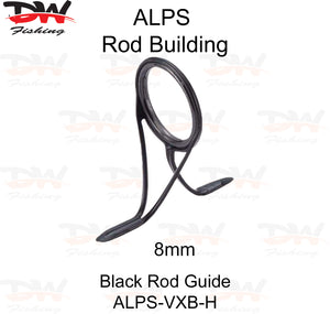 ALPS VX  premium 316 stainless steel black frame guide with Hard aluminium Oxide insert ring size 8mm VXB-H