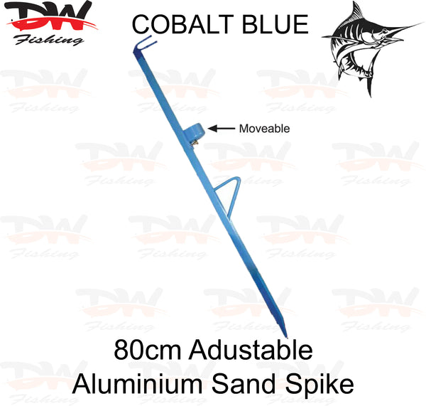 Cobalt Blue Aluminium Adjustable Beach Spike Rod holder 80 cm