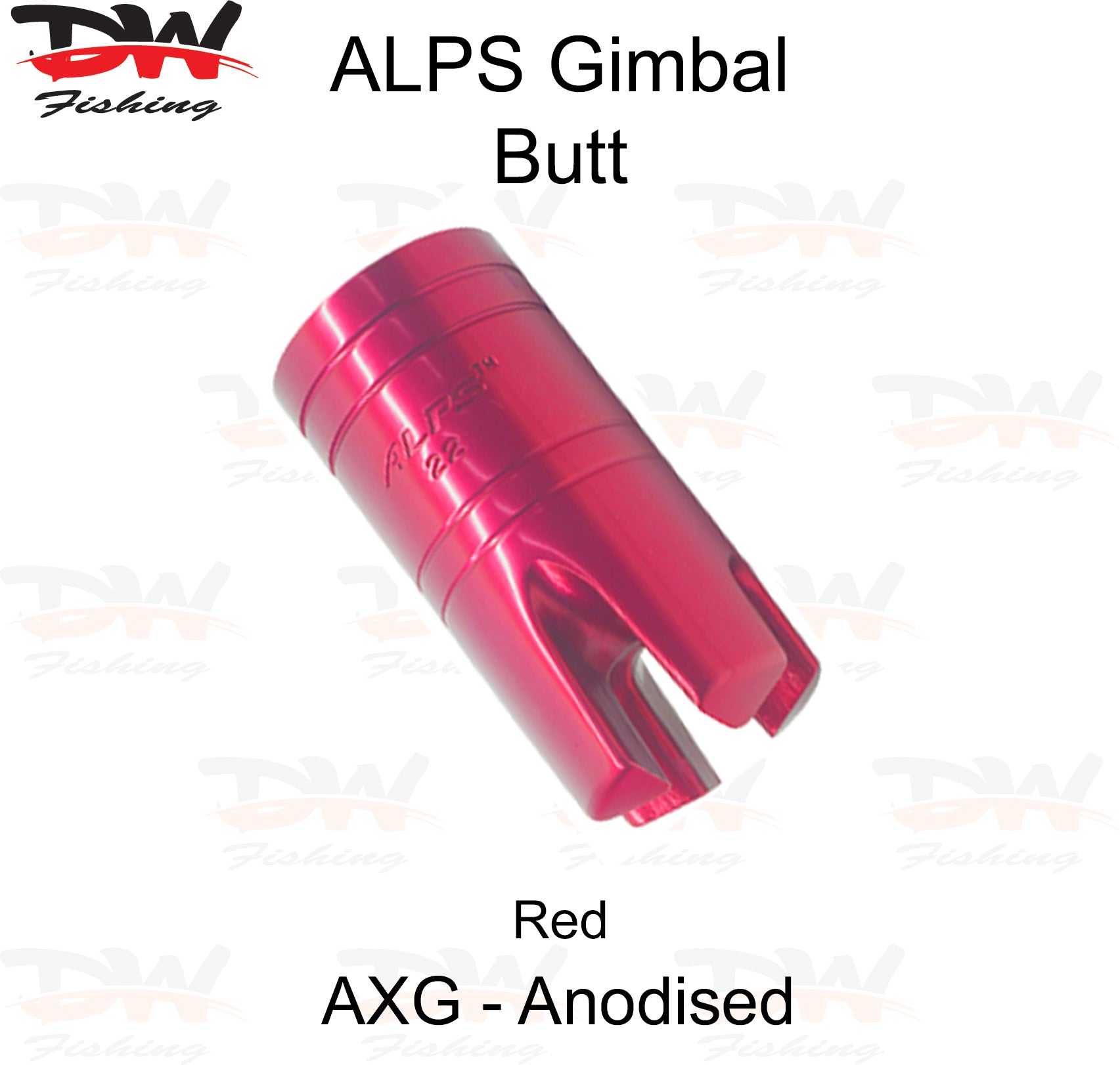 Aluminium Gimbal Butt-ALPS Red