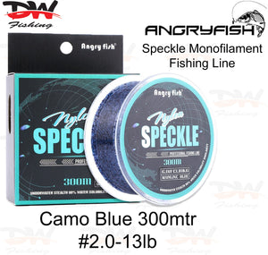 Angryfish speckle monofilanent camoufage blue 300mtr line number #2.0 13lb