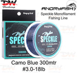 Load image into Gallery viewer, Angryfish speckle monofilanent camoufage blue 300mtr line number #3.0 18lb
