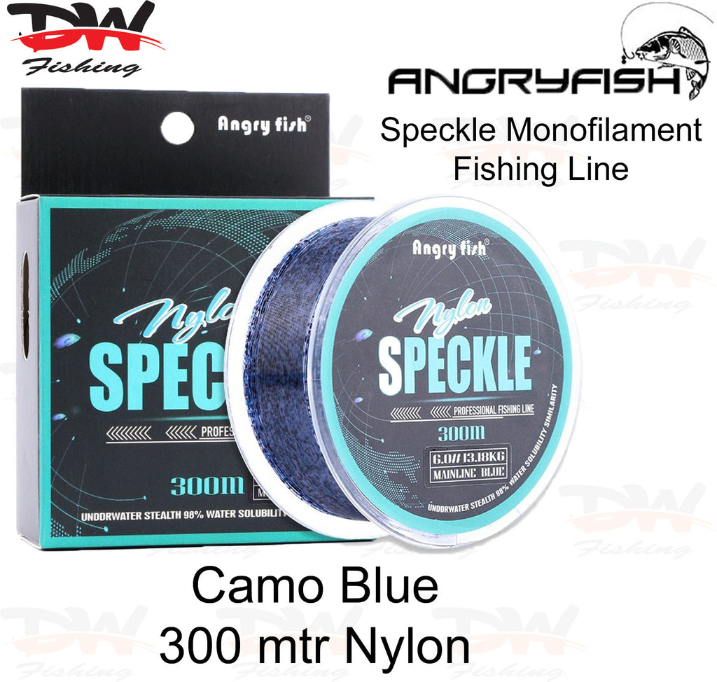 Angryfish speckle monofilanent camoufage blue 300mtr cover