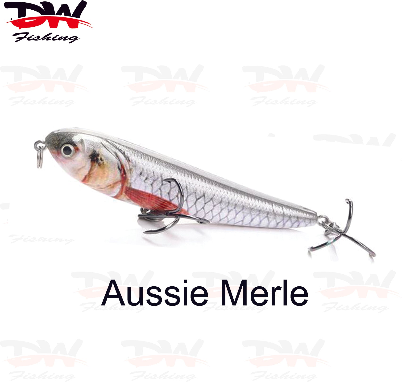 Walk the dog surface lure Aussie dog topwater 70mm single lure Aussie Merle is the colour name