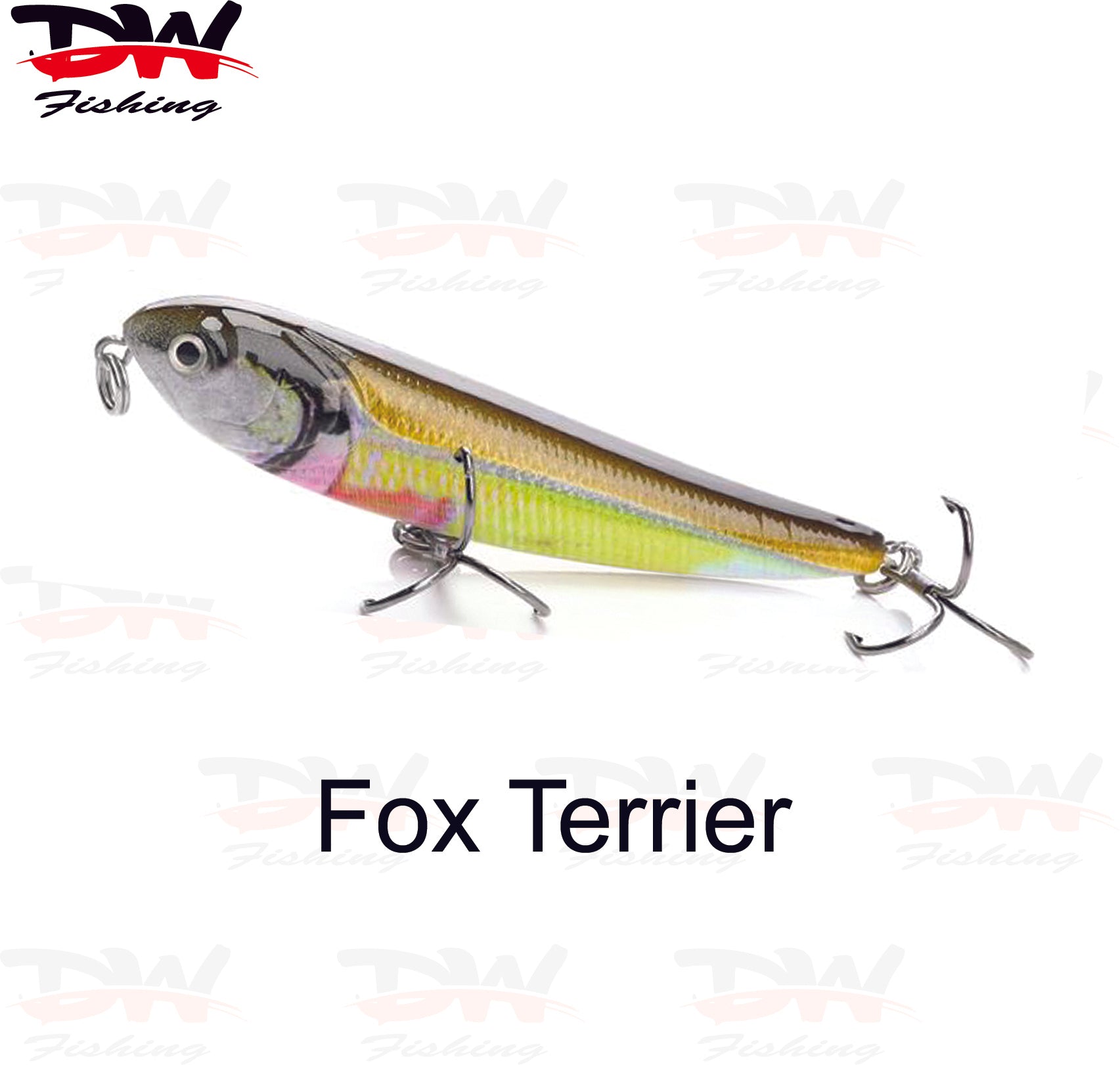 Walk the dog surface lure Aussie dog topwater 70mm single lure Fox Terrier is the colour name