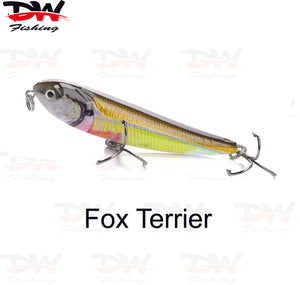 Walk the dog surface lure Aussie dog topwater 70mm single lure Fox Terrier is the colour name