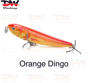Walk the dog surface lure Aussie dog topwater 70mm single lure Orange Dingo is the colour name