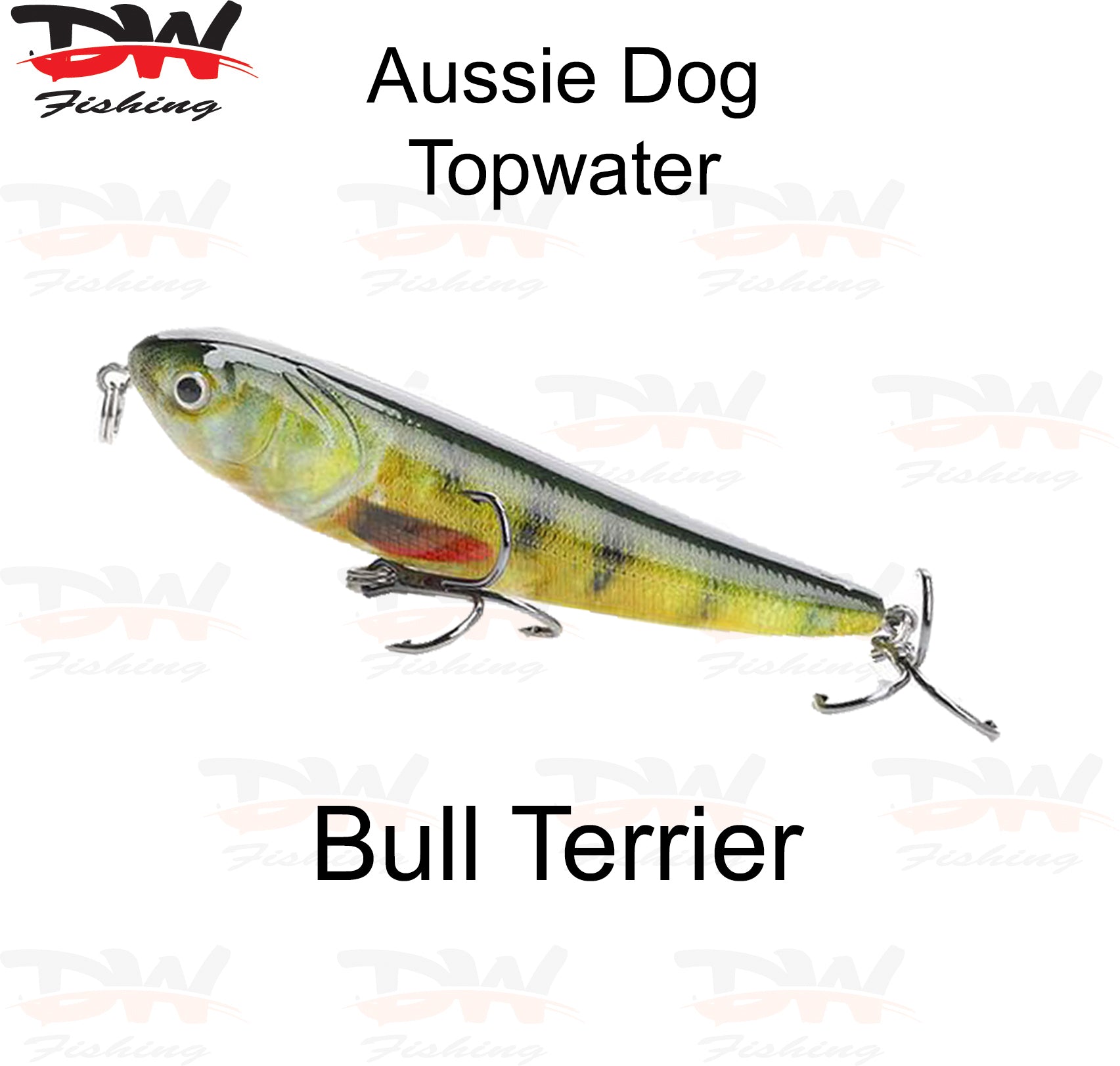 Walk the dog surface lure Aussie dog topwater 70mm single lure Bull Terrier is the colour name