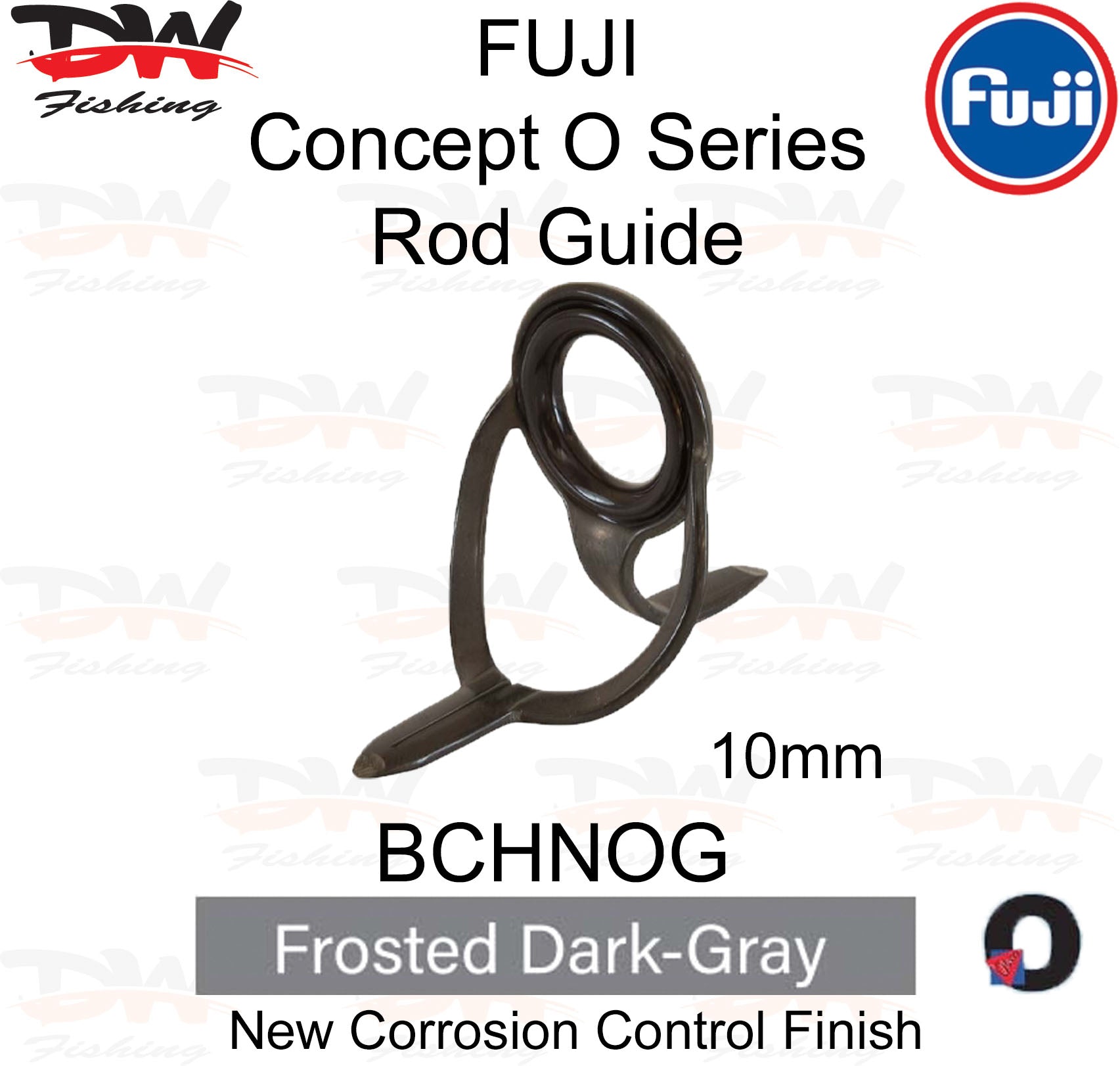 Fuji BCHNOG rod guide heavy class stainless steel frosted black frame guide Single 10mm