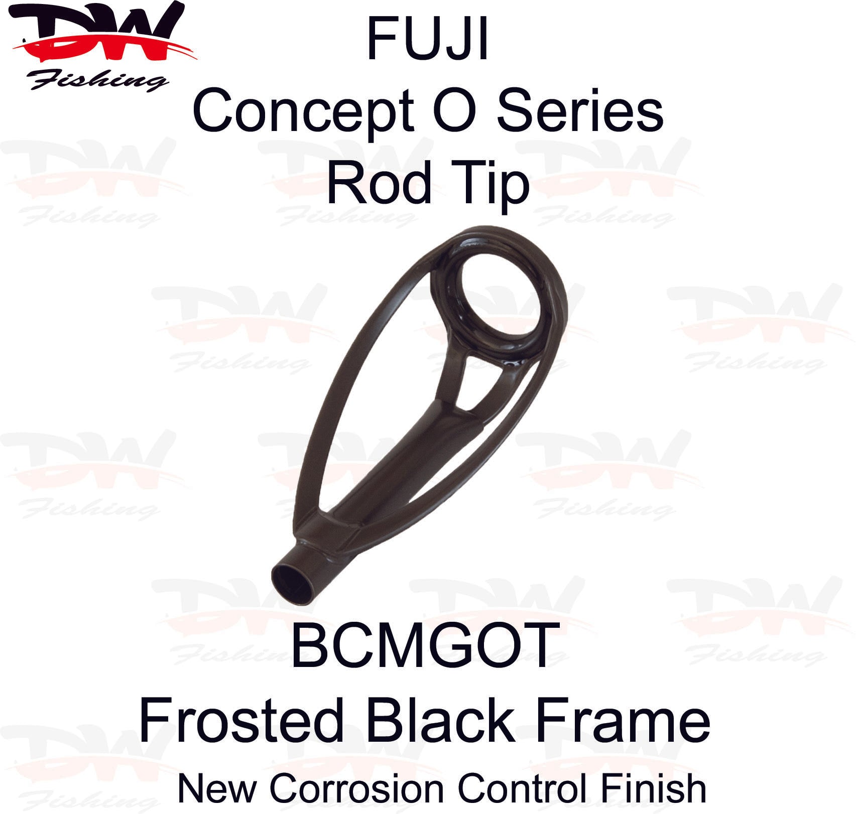 Fuji BCMGOT rod tip concept o series frosted black frame tip single