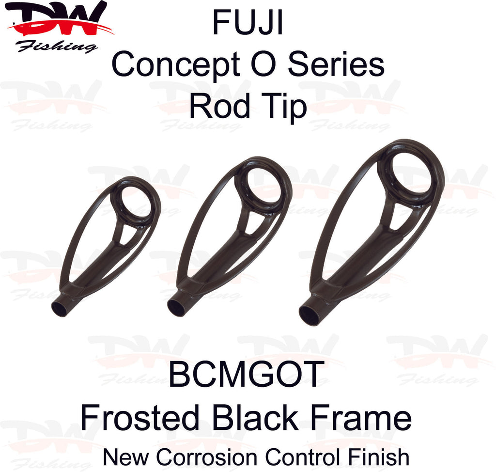 Fuji BCMGOT rod tip concept o series frosted black frame tip group