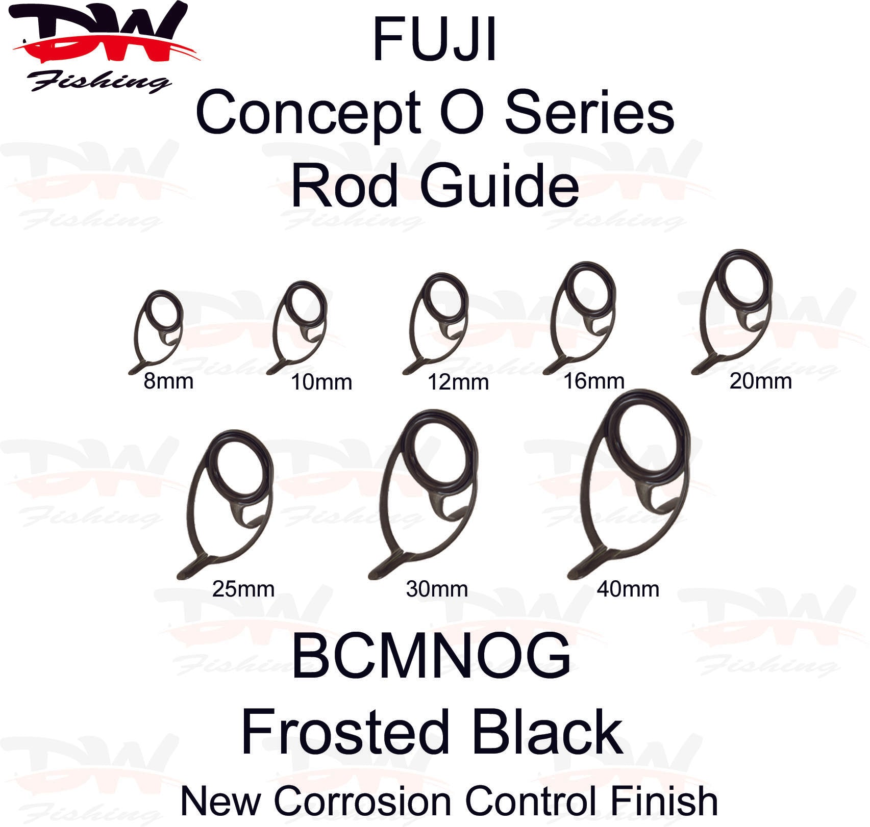 Fuji BCMNOG rod guide frosted black frame guide Group