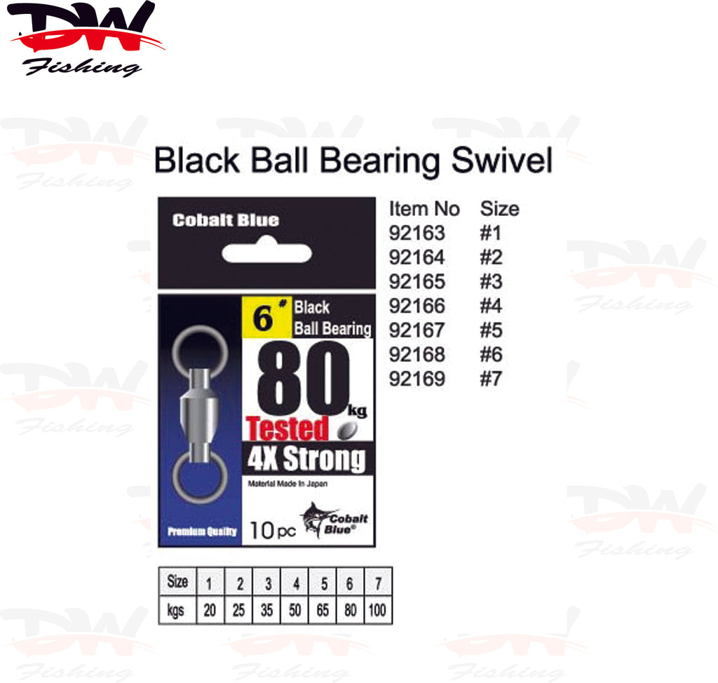 Black ball bearing swivels 10 peice pack 4 x strong tested and rated swivels