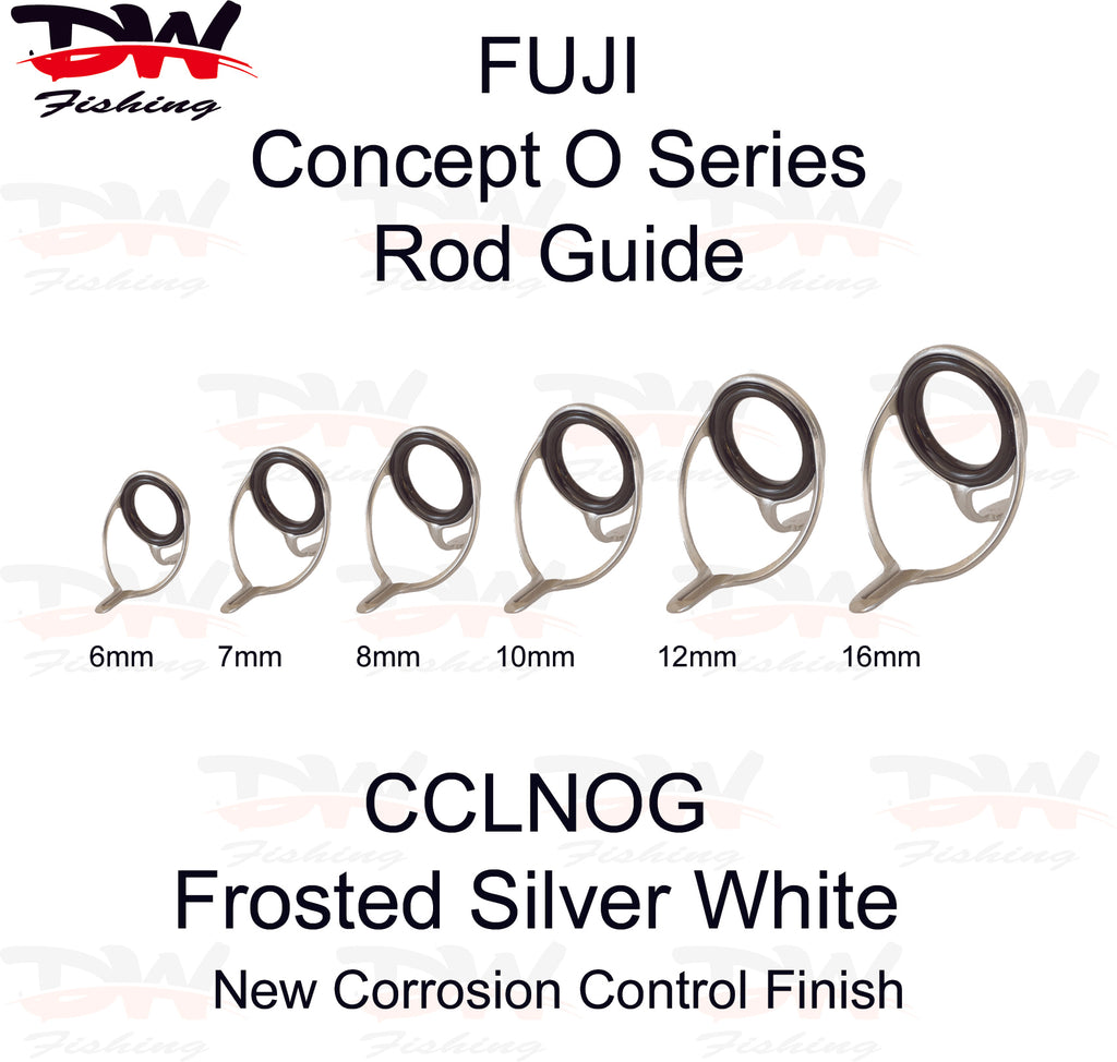 Fuji CCLNOG rod guide frosted silver white frame guide group