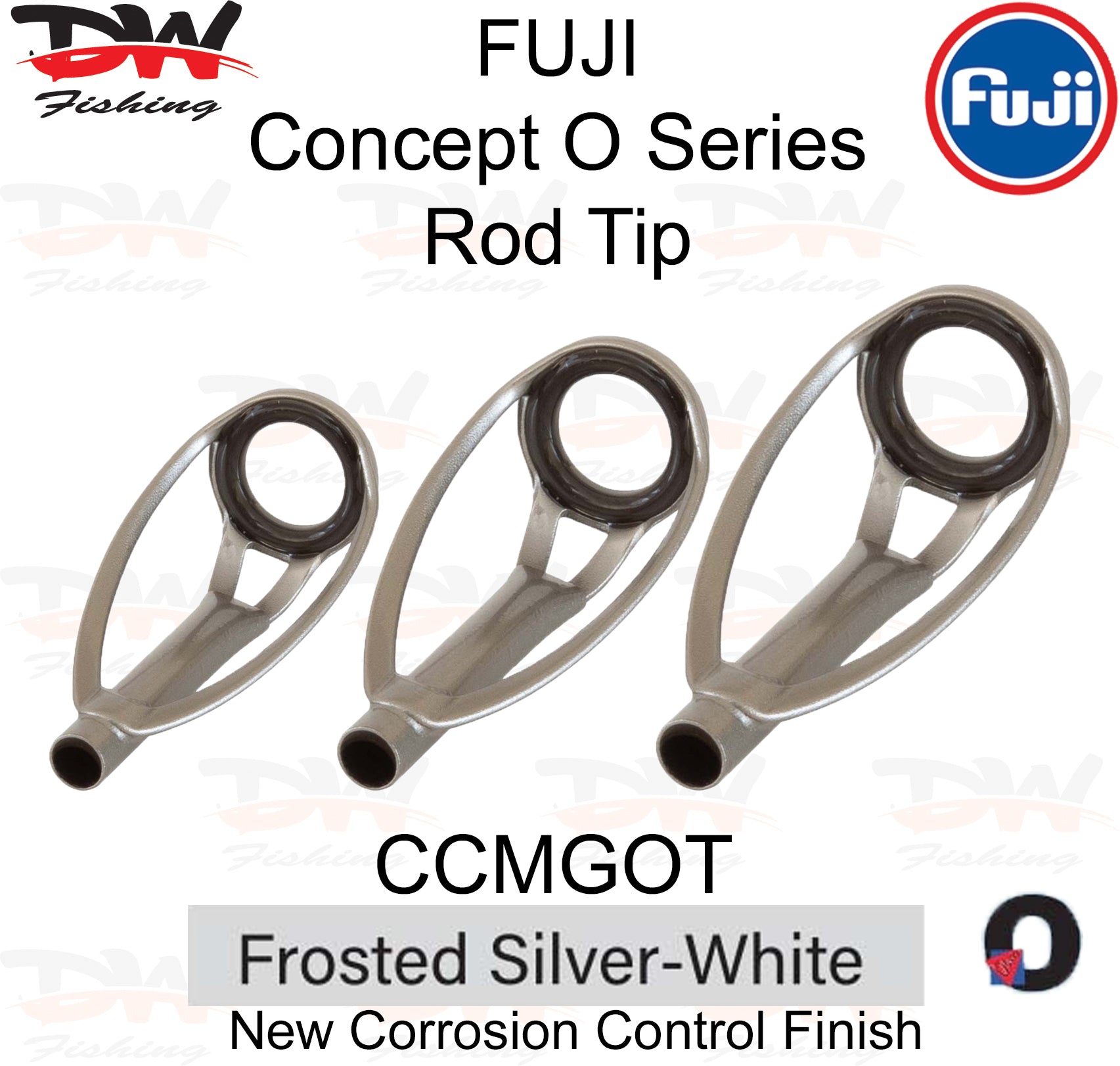 Fuji rod tip CCMGOT frosted silver frame medium class rod tip group