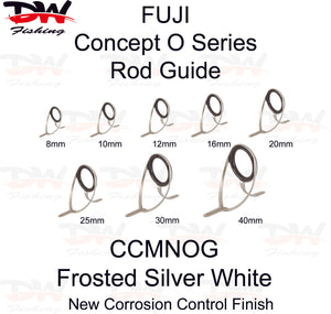 Fuji CCMNOG rod guide frosted silver white frame guide group