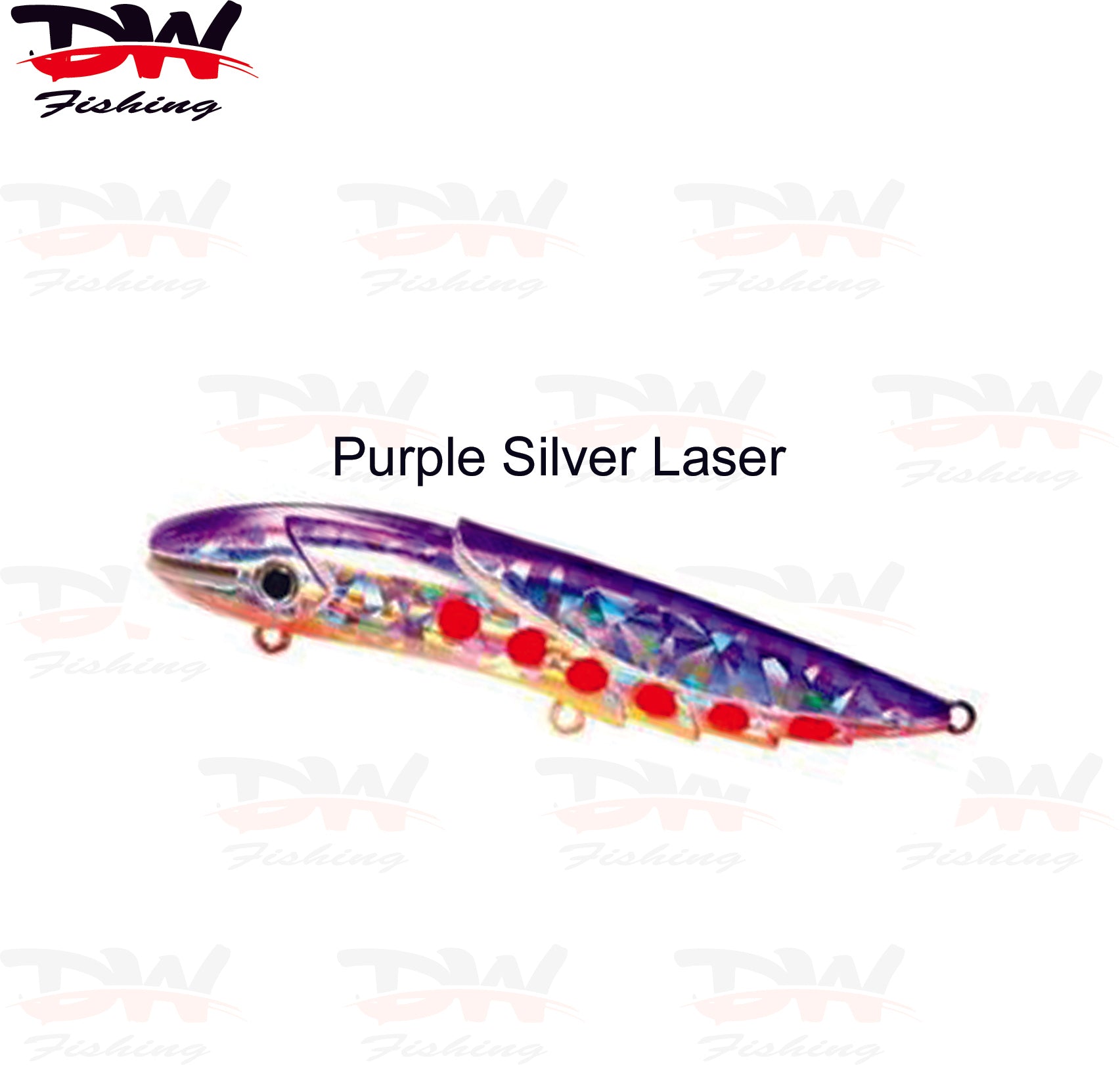 Cutting edge lure purple silver laser