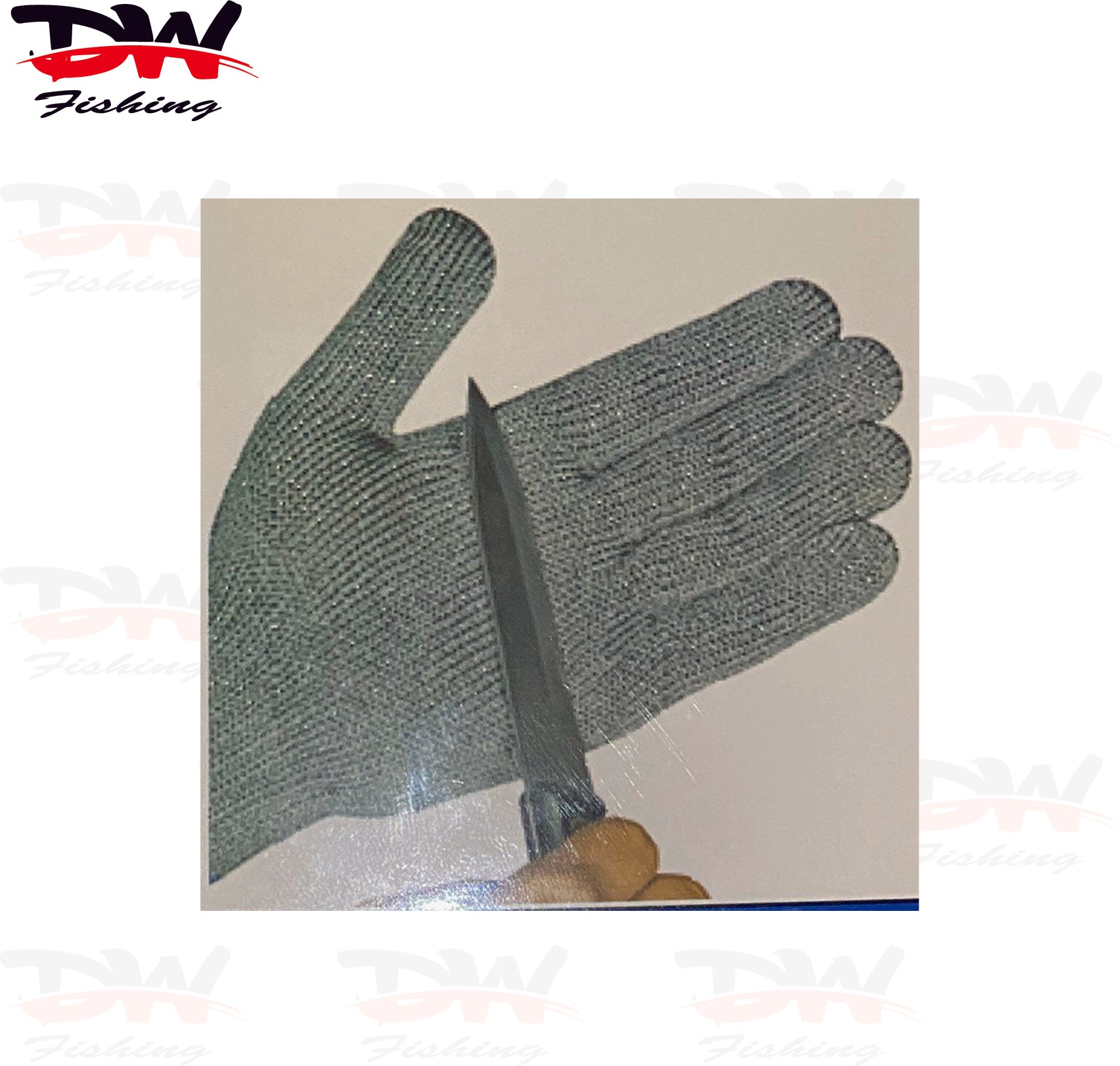 Stainless steel filleting glove gives knife cut protection