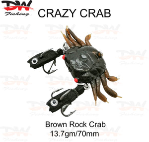 Soft Plastic Crazy Crab 70mm Lure Imitation brown rock crab