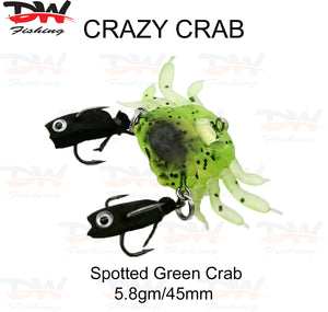 Soft Plastic Crazy Crab 45mm Lure Imitation Spotted green crab