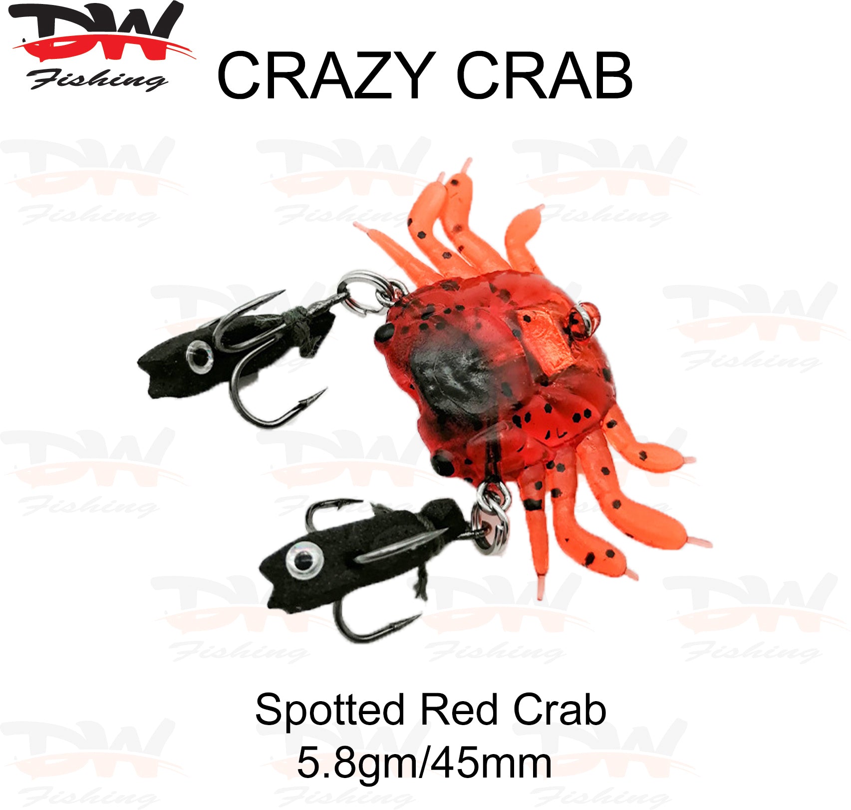Soft Plastic Crazy Crab 45mm Lure Imitation spotted red crab