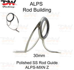 ALPS MXN polished stainless steel guide 30mm with Zirconium insert ring