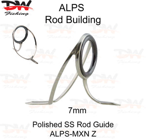 ALPS MXN polished stainless steel guide 7mm with Zirconium insert ring