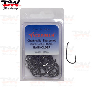 Youvella chemically sharpened 2 x Strong Baitholder hook, 30 Pack