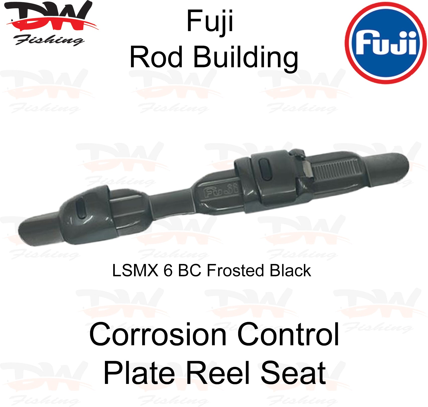 Fuji plate reel seat, Corrosion control LSMX 6 BC frosted black