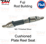 Load image into Gallery viewer, Fuji plate reel seat, delux cushioned reel seat NS7 polished silver 
