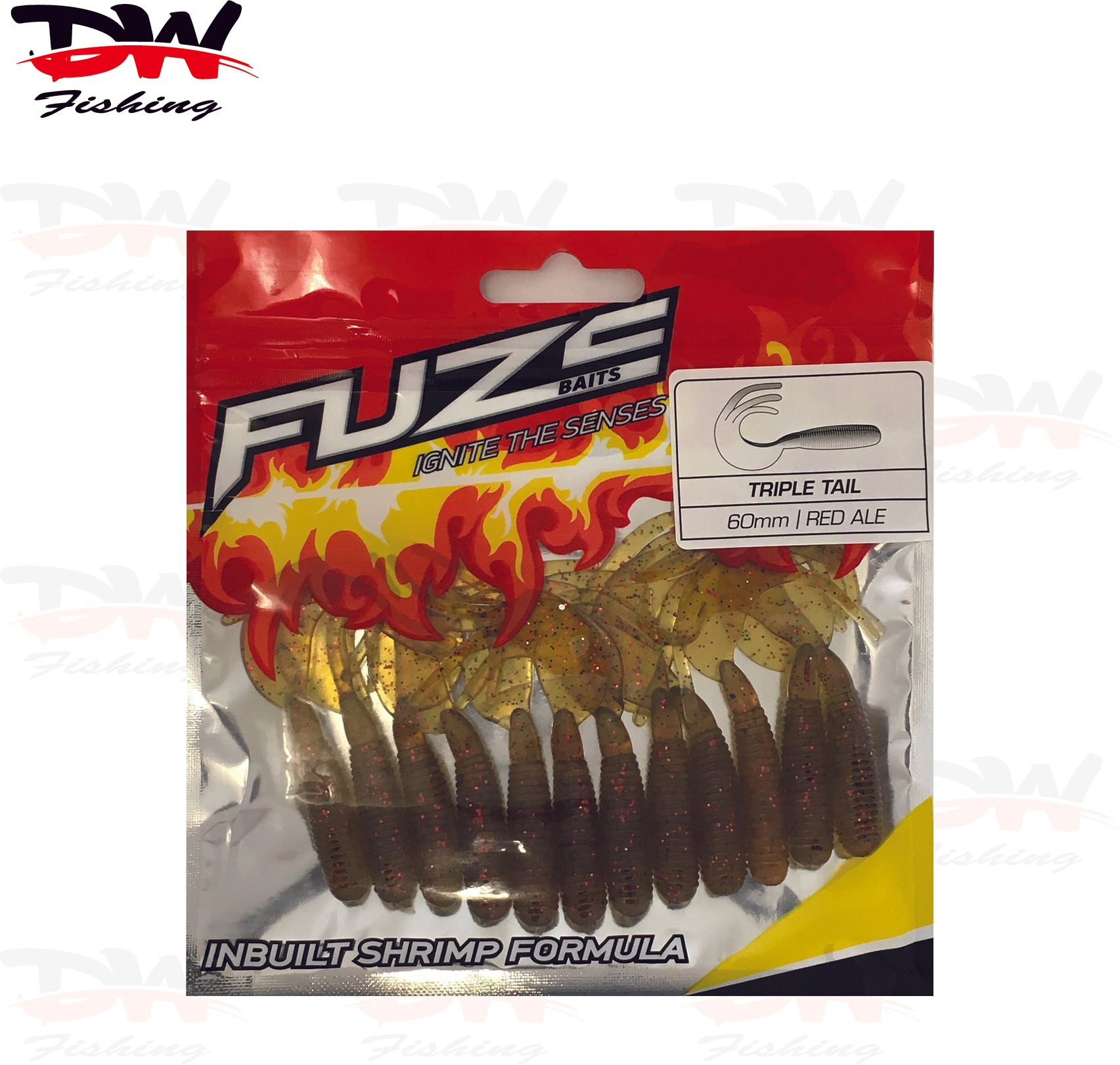 Fuze Baits 60mm Triple Tail Soft Plastics