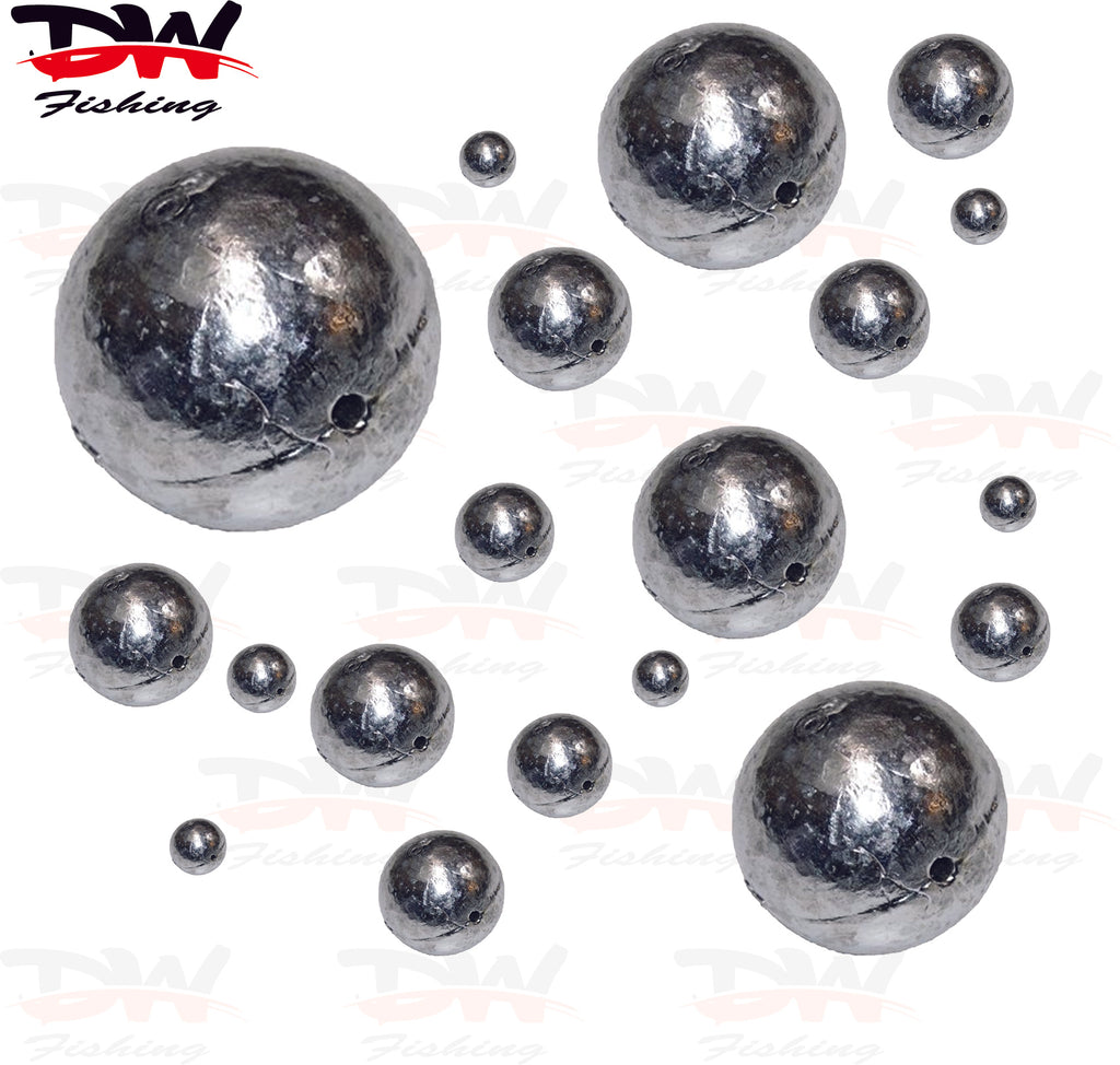 Ball sinker, group of lead ball fishing sinkers that are terminal tackle