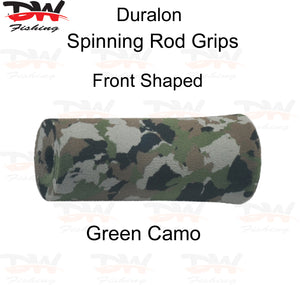 Duralon shaped rod grip in Camo EVA for spinning or casting rods pre shaped duralon Front Grip Camo Green