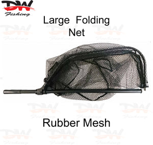 Large Foldable Fishing net Snapper Net Rubber Mesh, Retractablle Landing net
