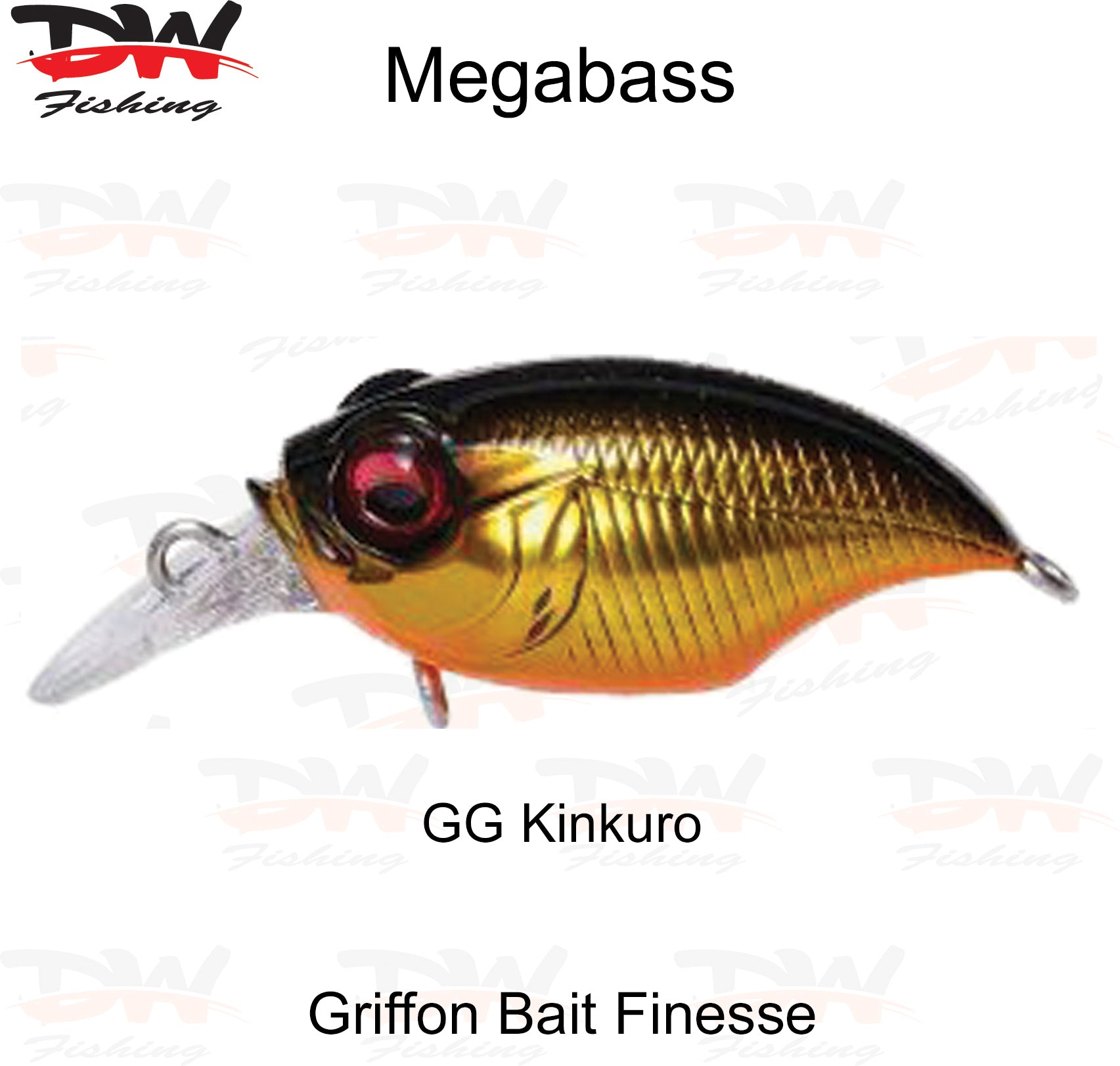 Megabass Griffon Bait Finesse MR-X Lure, GG Bass : : Sports &  Outdoors