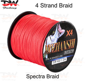 Braid Fishing Line | Red Colour X4 Braid | MOZHANSHI Spectra Braid