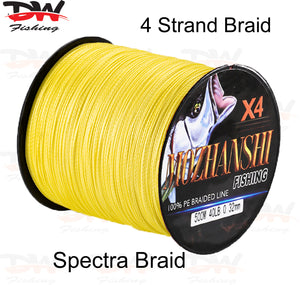 Braid Fishing Line | Yellow Colour X4 Braid | MOZHANSHI Spectra Braid