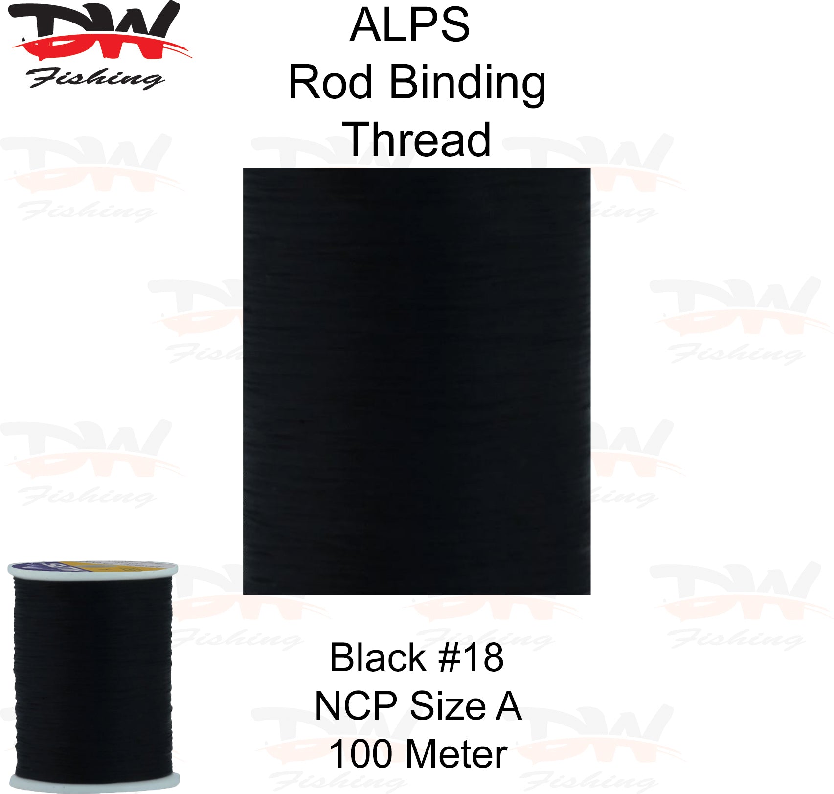ALPS nylon rod binding thread black