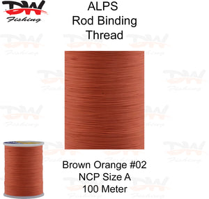 ALPS nylon rod binding thread brown orange
