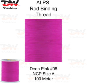ALPS nylon rod binding thread deep pink