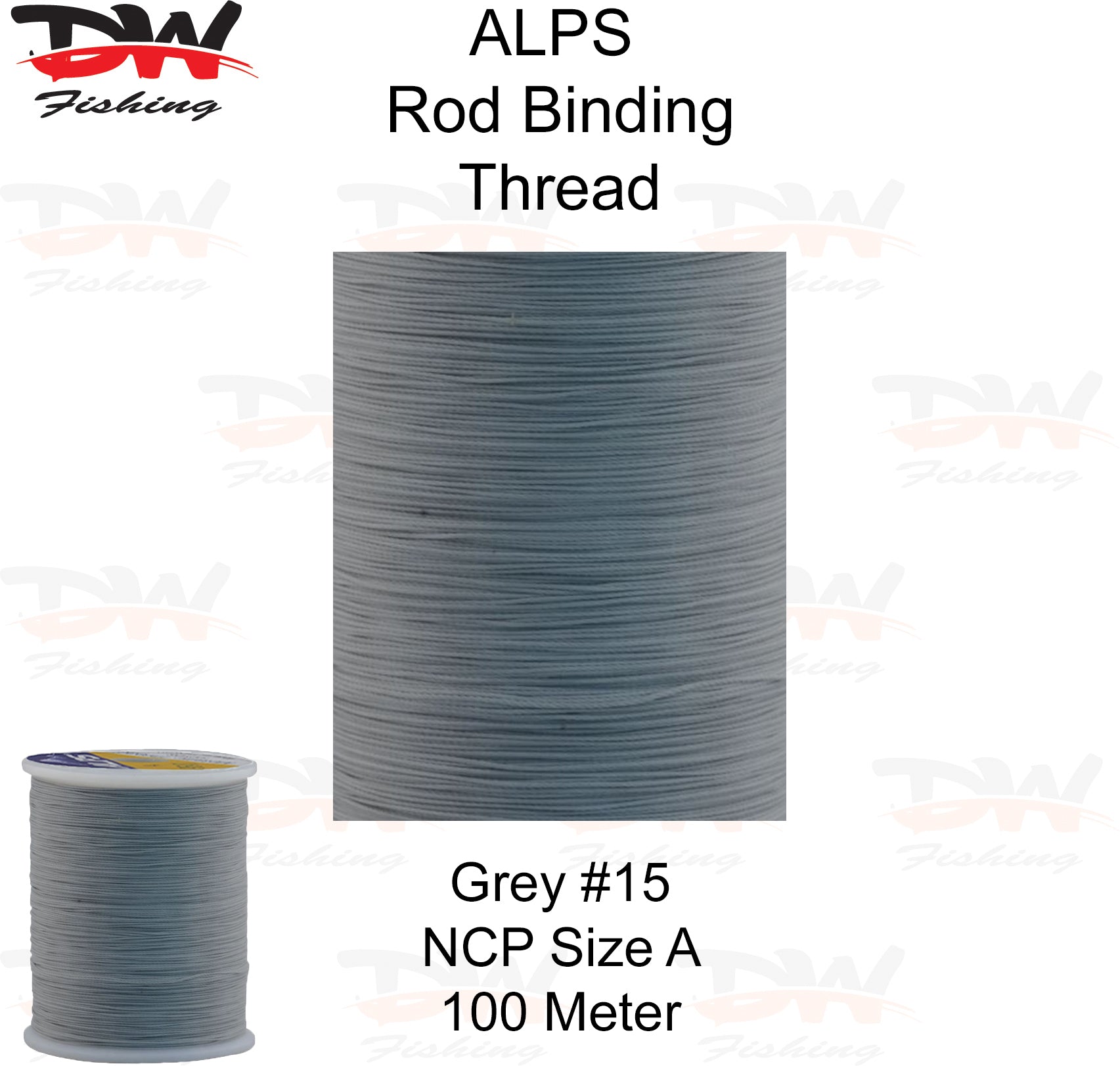 ALPS nylon rod binding thread grey