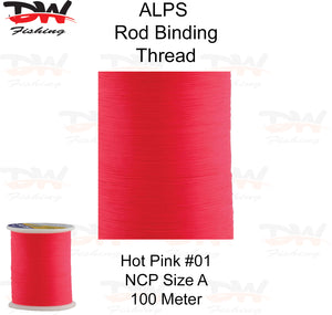 ALPS nylon rod binding thread hot pink