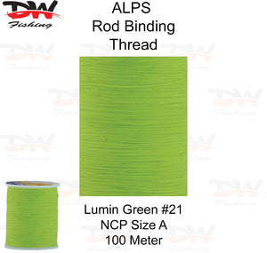 ALPS nylon rod binding thread lumin green