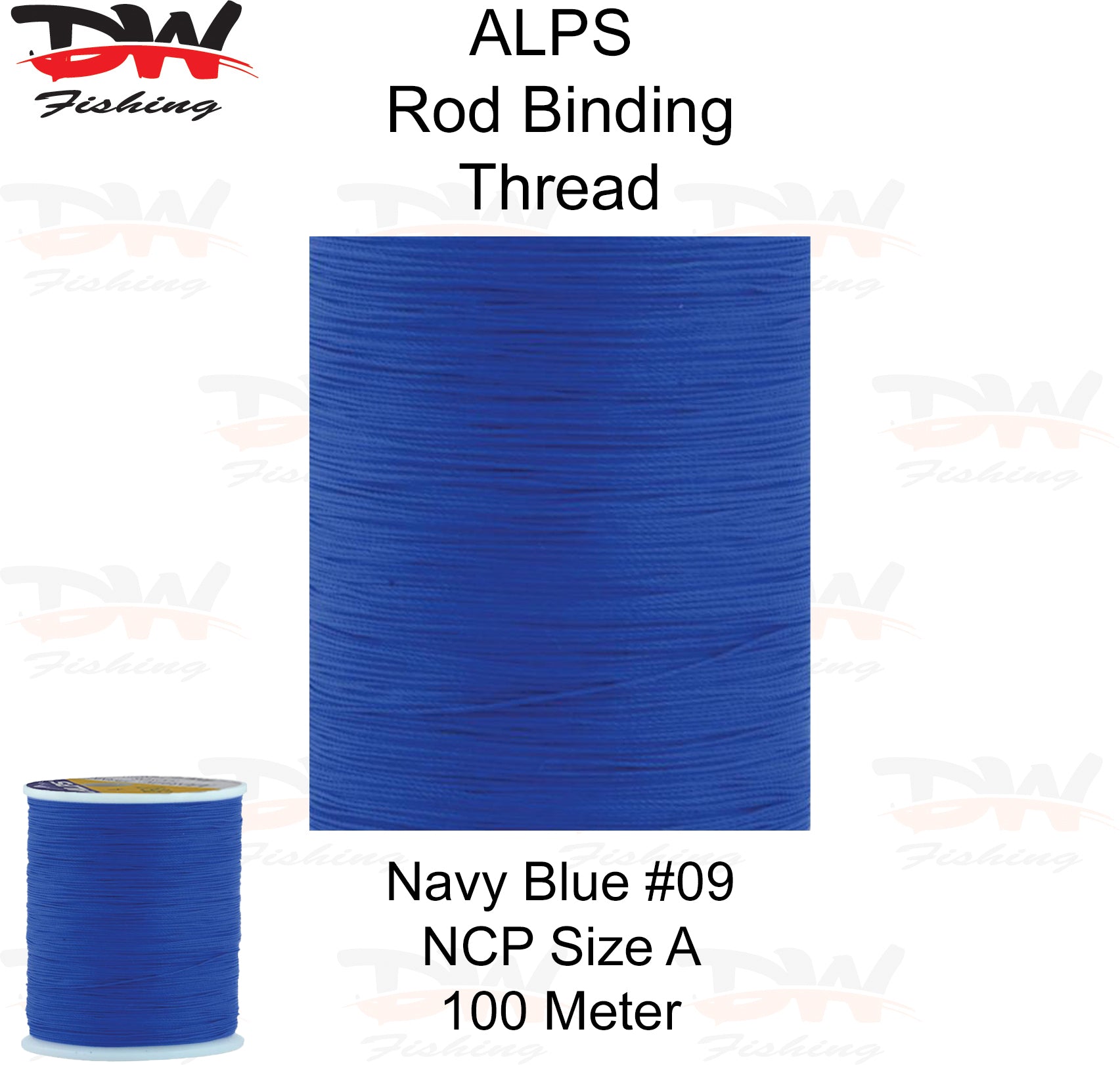 ALPS nylon rod binding thread navy blue
