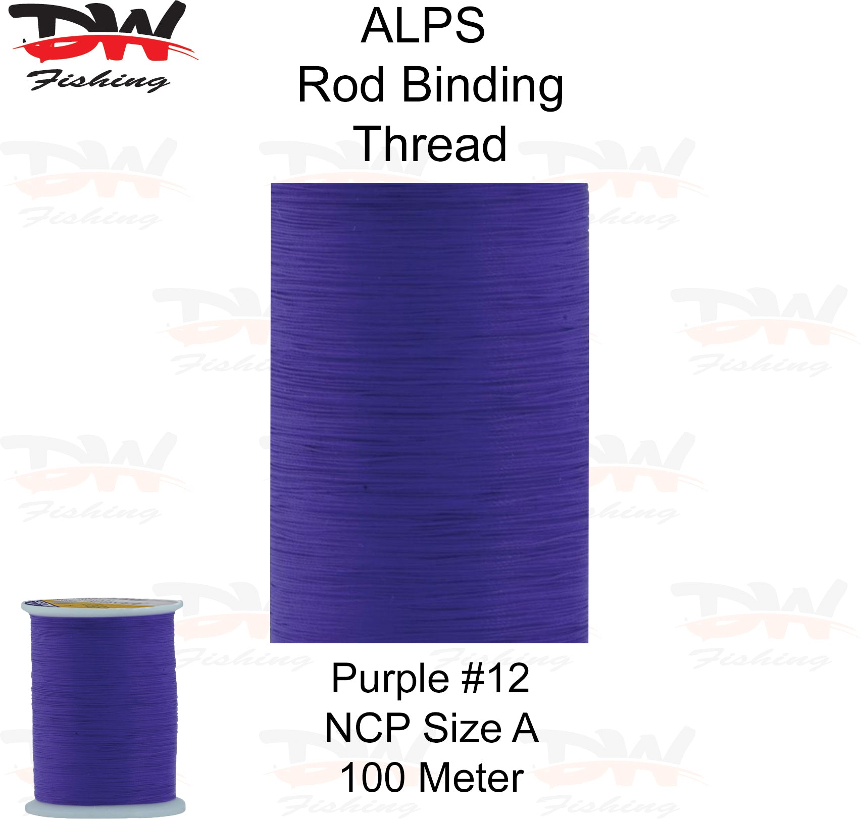 ALPS nylon rod binding thread purple