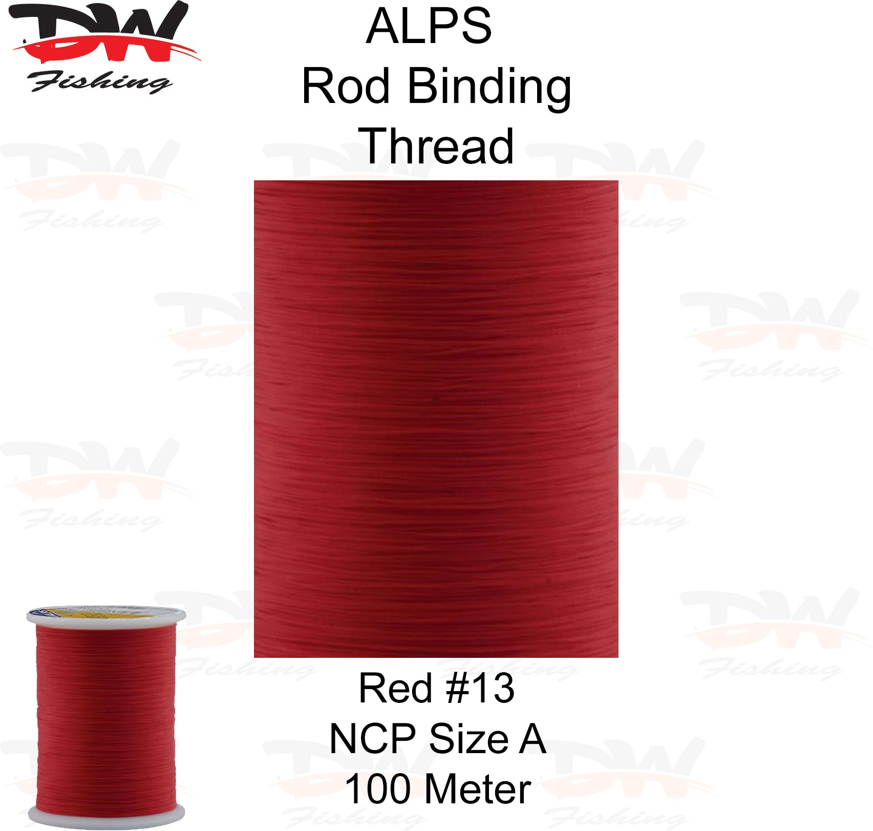 ALPS nylon rod binding thread red