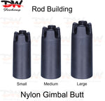 Load image into Gallery viewer, Rod Building Component Nylon Gimbal Butt with Matt Finish collection of 3 sizes
