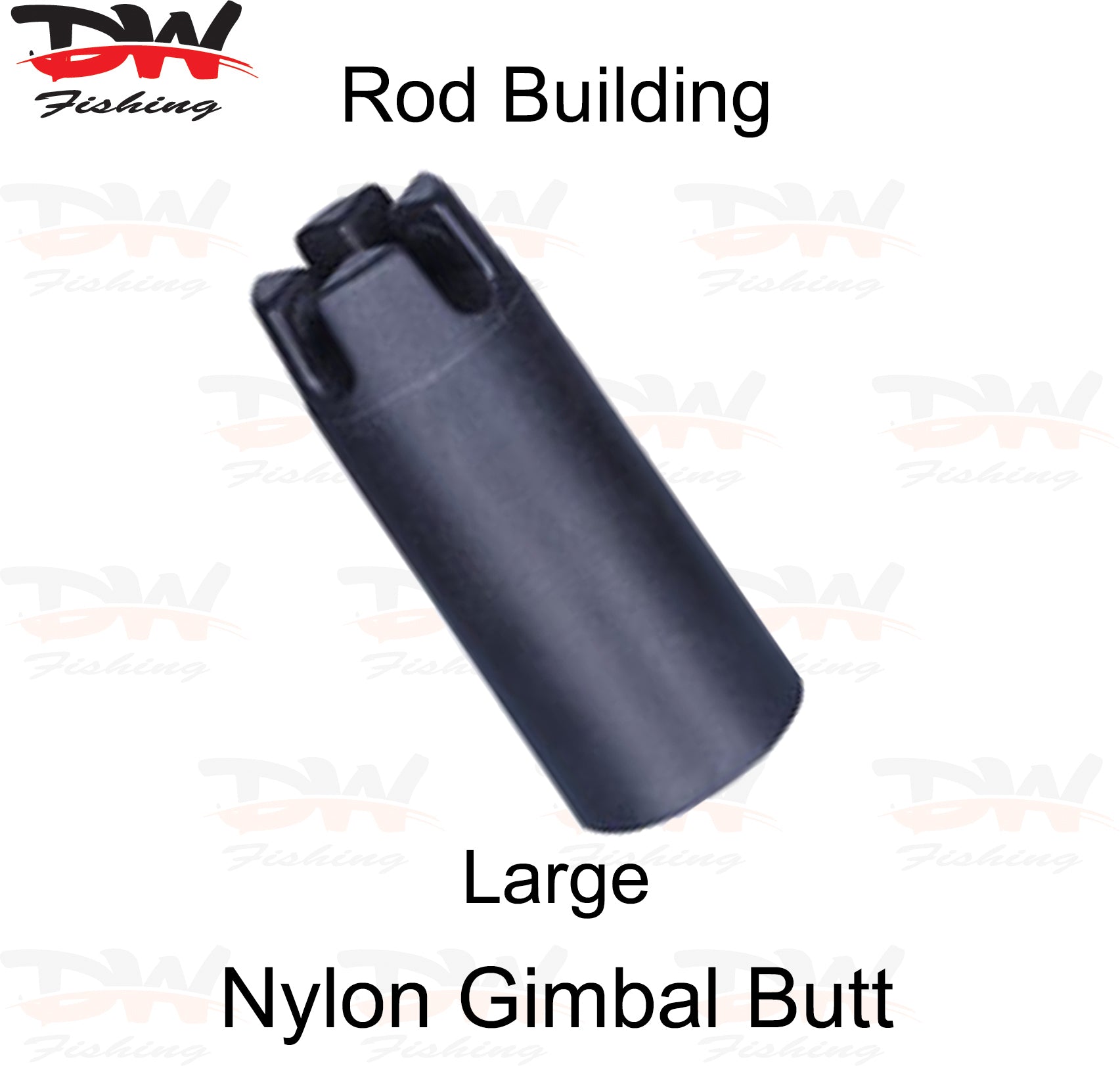 Rod Building Component Nylon Gimbal Butt with Matt Finish single large size