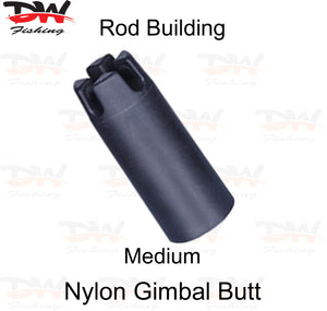 Rod Building Component Nylon Gimbal Butt with Matt Finish singlr medium size